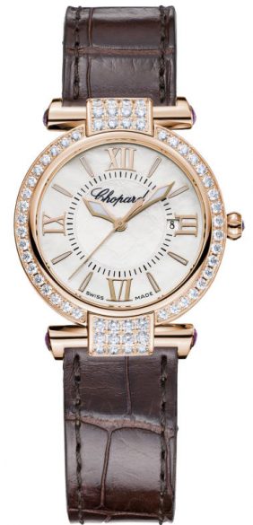 A Perfect Accessory For Ladies: Chopard Imperiale 384238-5003 Fake Watches UK With Brown Leather Straps