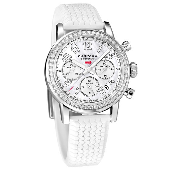 Unique White Rubber Straps UK Chopard Classic Racing 178588-3001 Knockoff Watches For Female Sport Lovers