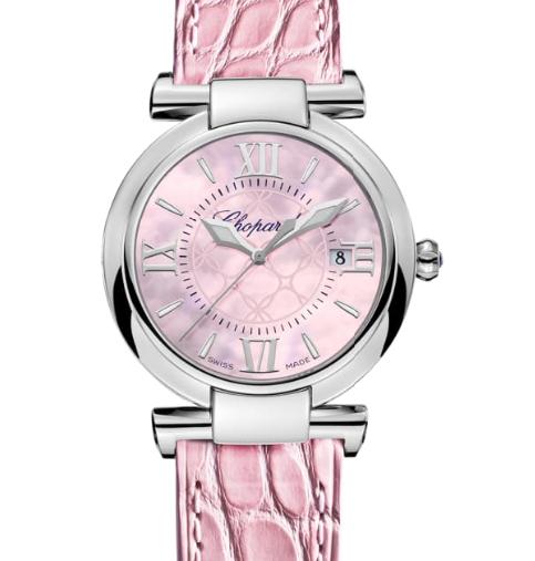 UK 28MM Pink Chopard Imperiale “La Vie En Rose” Ladies’ Watches Fake Of Gentle Style