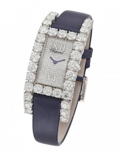 The luxury replica Chopard Diamond 139284-1000 watches are made from 18k white gold and diamonds.