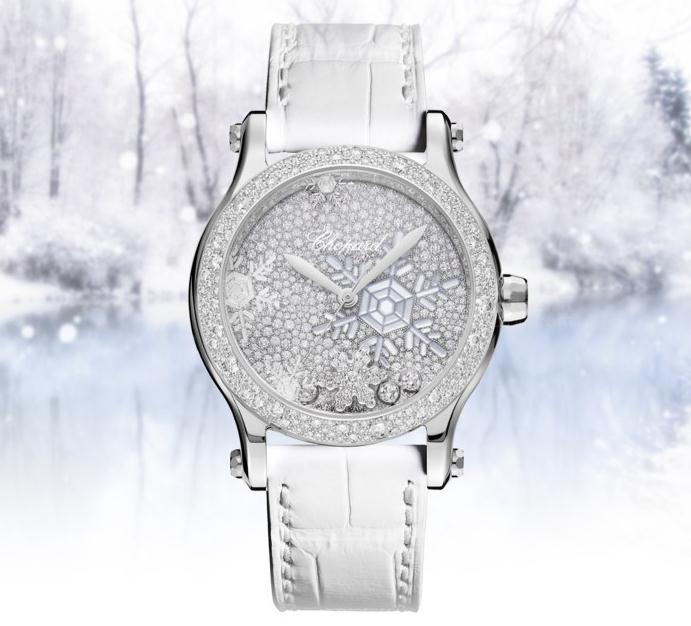 Fantastic Watches Fake Chopard Happy Sport Happy Snowflakes 274891-1014 For You