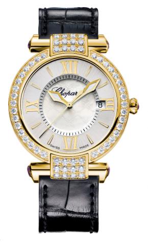 The luxury copy watches are made from 18k rose gold.