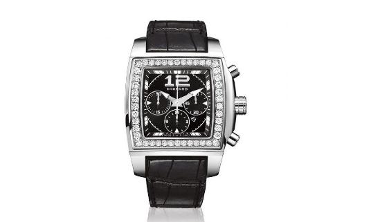The stainless steel replica watches are decorated with diamonds.