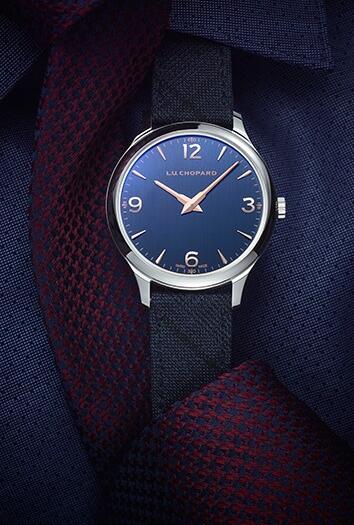 Swiss-made replication watches are elegant with blue color.